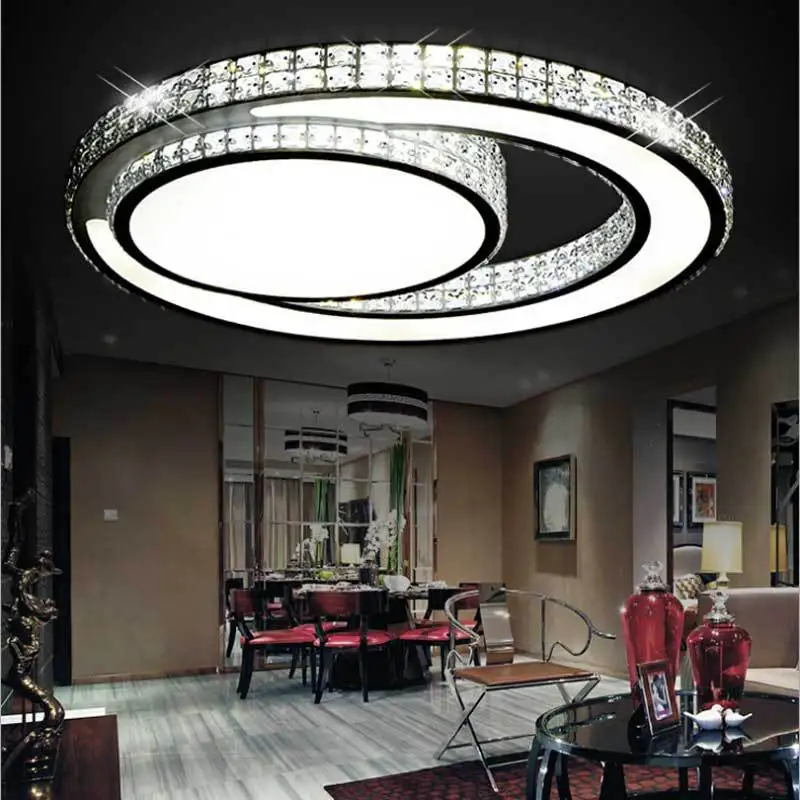 Crystal Ceiling Lights Round Modern Ceiling Lamps Circle Circular led Circolare Plafondlamp D32, D45, D60cm Luz de teto