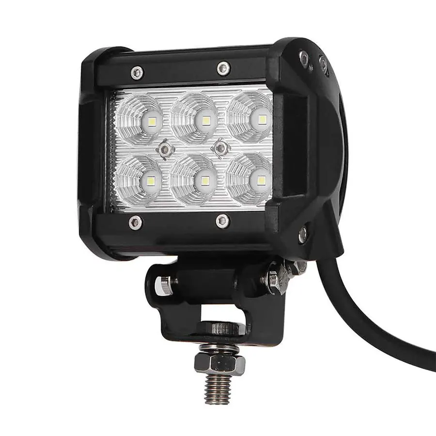 

1Pc Adjustable Car LED Work Light Offroad Lights 18W 6500K Led Chips Flood&Spot Driving Bar Lamp Sportlight for 12v Car SUV ATV