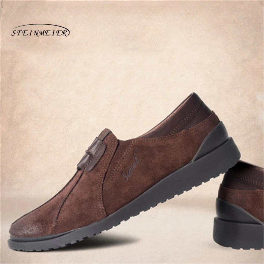 De Homens Cowskin Sapatos Respirável Fosco Dos Couro Rendas blue black Coffee Mocassins Até Apartamentos Casual Baixos khaki 4qxYEwr4