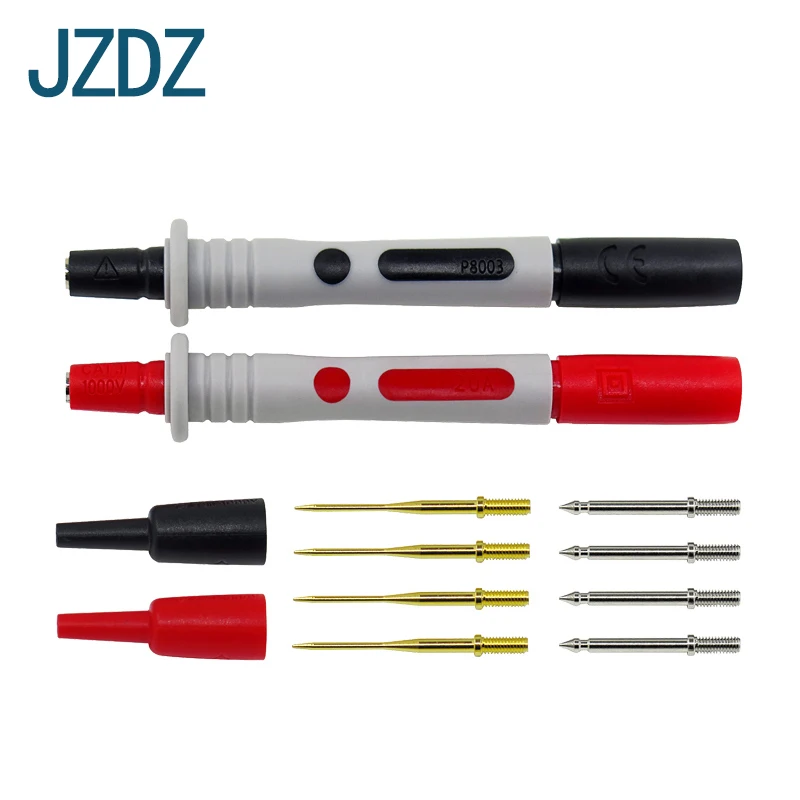 

JZDZ J.30013A A set of two 4mm banana socket silicone multimeter multi-function test pen can replace the gold-plated needle