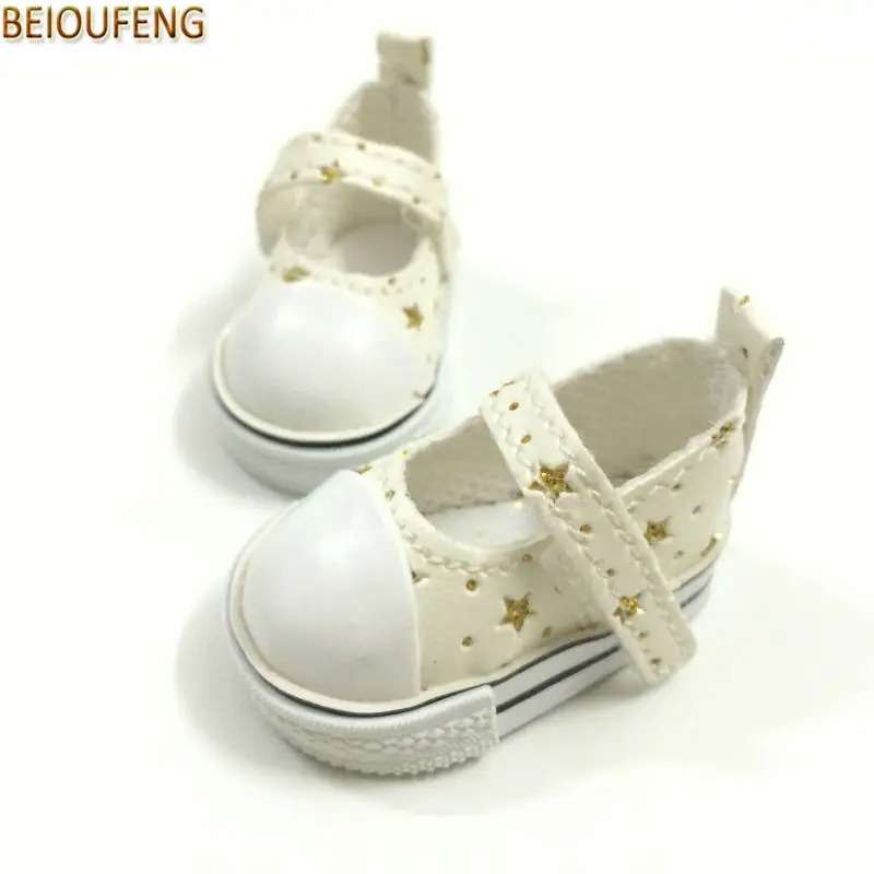 Beioufeng 5 سنتيمتر الأحذية أحذية رياضية أحذية للدمى bjd دمية رياضية ، عارضة رياضة لعبة الأحذية للمنسوجات دمى 6 زوج/الوحدة