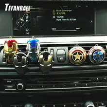 Автомобильный Стайлинг воздушный зажим для освежителя кондиционер вентиляционное отверстие духи для Мстителей Marvel Железный человек Капитан вентиляторы 2 духи