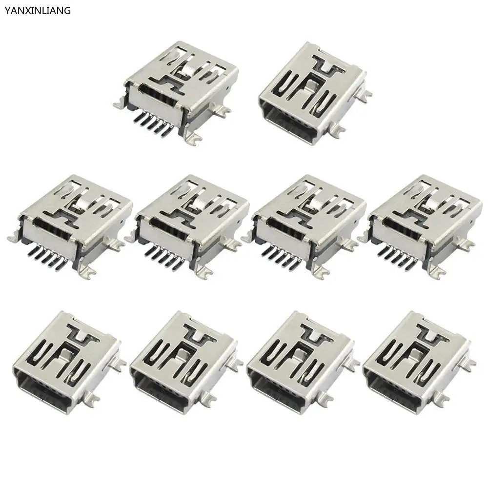 

5 x Mini USB 5 Pin Socket Female Solder Plug Adaptor Connector