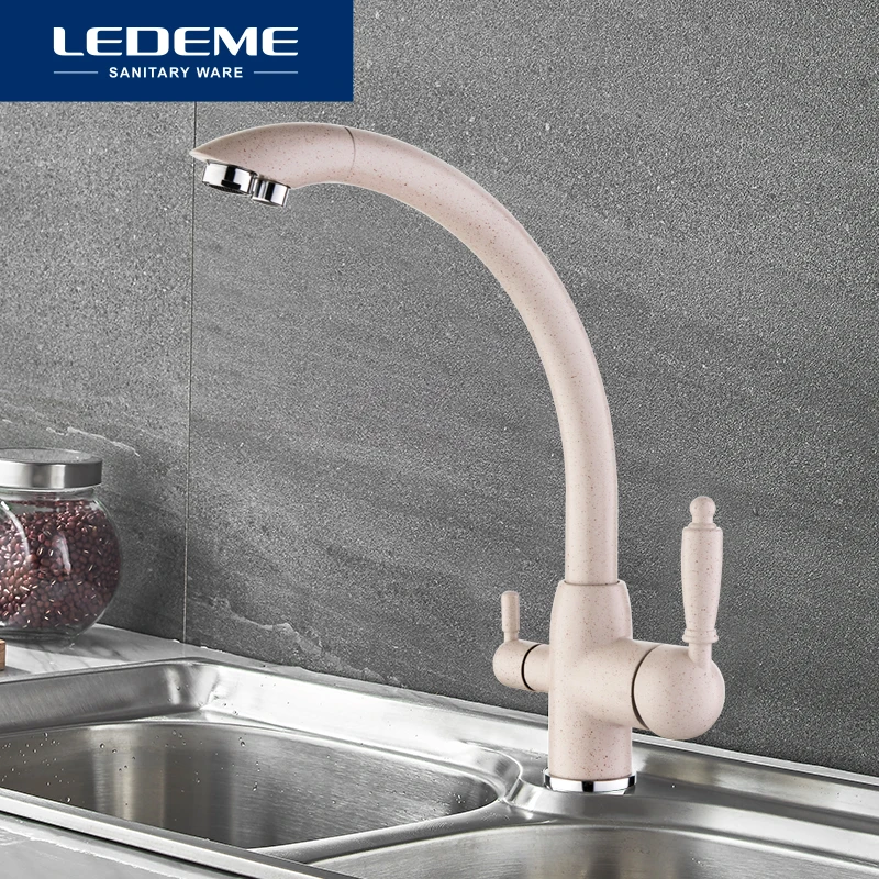  LEDEME Kitchen Faucets Swivel Drinking 360 Degree Rotation with Water Purification Features Double  - 32853800425