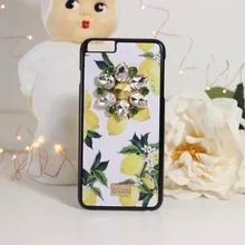 Роскошные Diy аксессуары Лимон Шаблон PC Случаи телефон Крышка Для Apple iPhone 6 Плюс 6 S Плюс