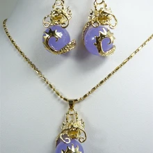 Кварц Свадебные Тибет серебряные зеленый драгоценный камень кулон ожерелье серьги наборы кварцевый камень 2 комплекта серебро широкий часы крылья