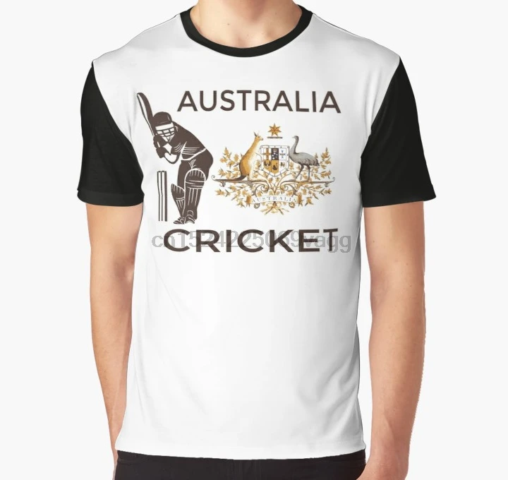 

All Over Print T Shirt Men tshirt Australia Cricket Graphic T-Shirt