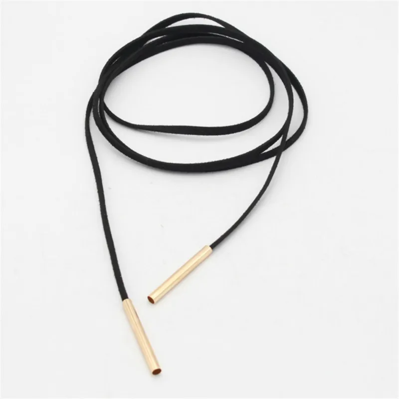 Long Black Leather Choker Jewlery Leather Necklace Women Accessories Sale Chocker Necklace Fashion Necklaces For Women 2016 New