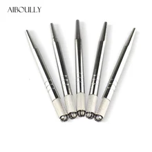 20 шт. серебристая алюминиевая Профессиональная ручная ручка Перманентный макияж ручка 3D бровей вышивка ручка для микроблейдинга