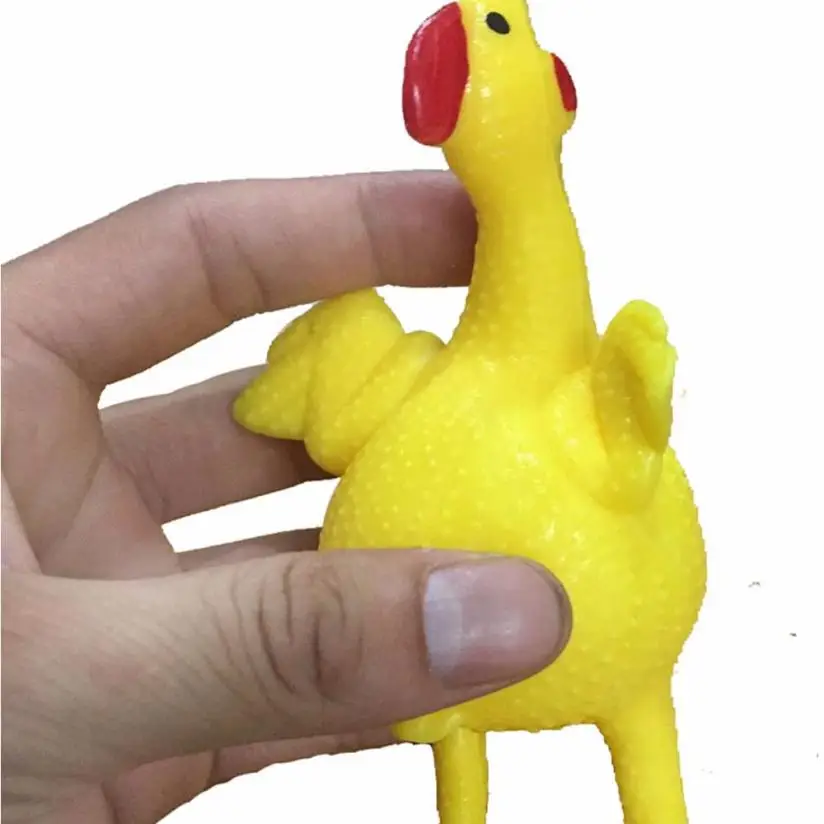 Забавный Squishy Squeeze игрушки курицы и яйца брелок украшения снятия стресса