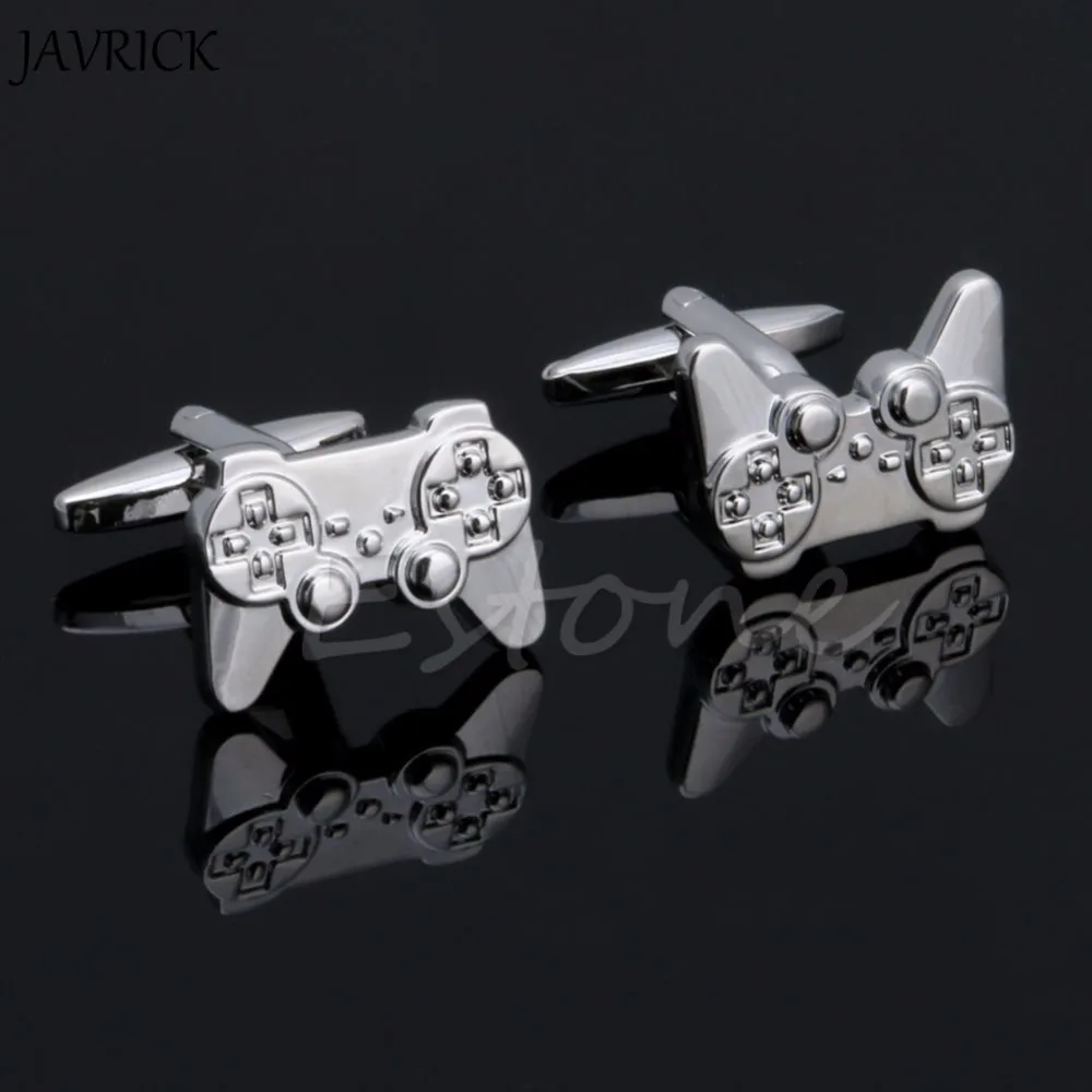 

JAVRICK 1Pair Men Stainless Steel Cufflink Silver Game Consoles Handle Cuff Links Wedding Party Gift Shirt Dress Cuff Links