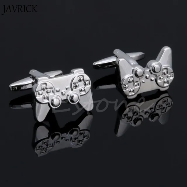 Javrick 1pair Men Stainless Steel Cufflink Silver Consoles Javrick 1pair Men Stainless Steel Cufflink Silver Consoles Handle Cuff Links Wedding Party Gift Shirt