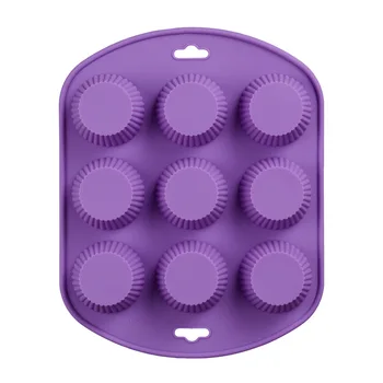

1 Pc 9 Holes Muffin Cake Mold Silicone Cake Mold 3D Handmade Cupcake Jelly Pudding Cookie Mini Muffin Cupcake Mold H912