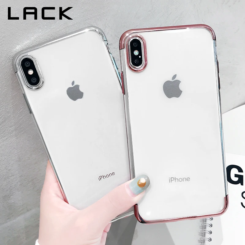 

LACK Ultra thin Soft TPU Phone Case For iphone XS Max Cover For iphone X XR 6 6S 7 8 Plus Fashion Plating Case Clear Back Cover