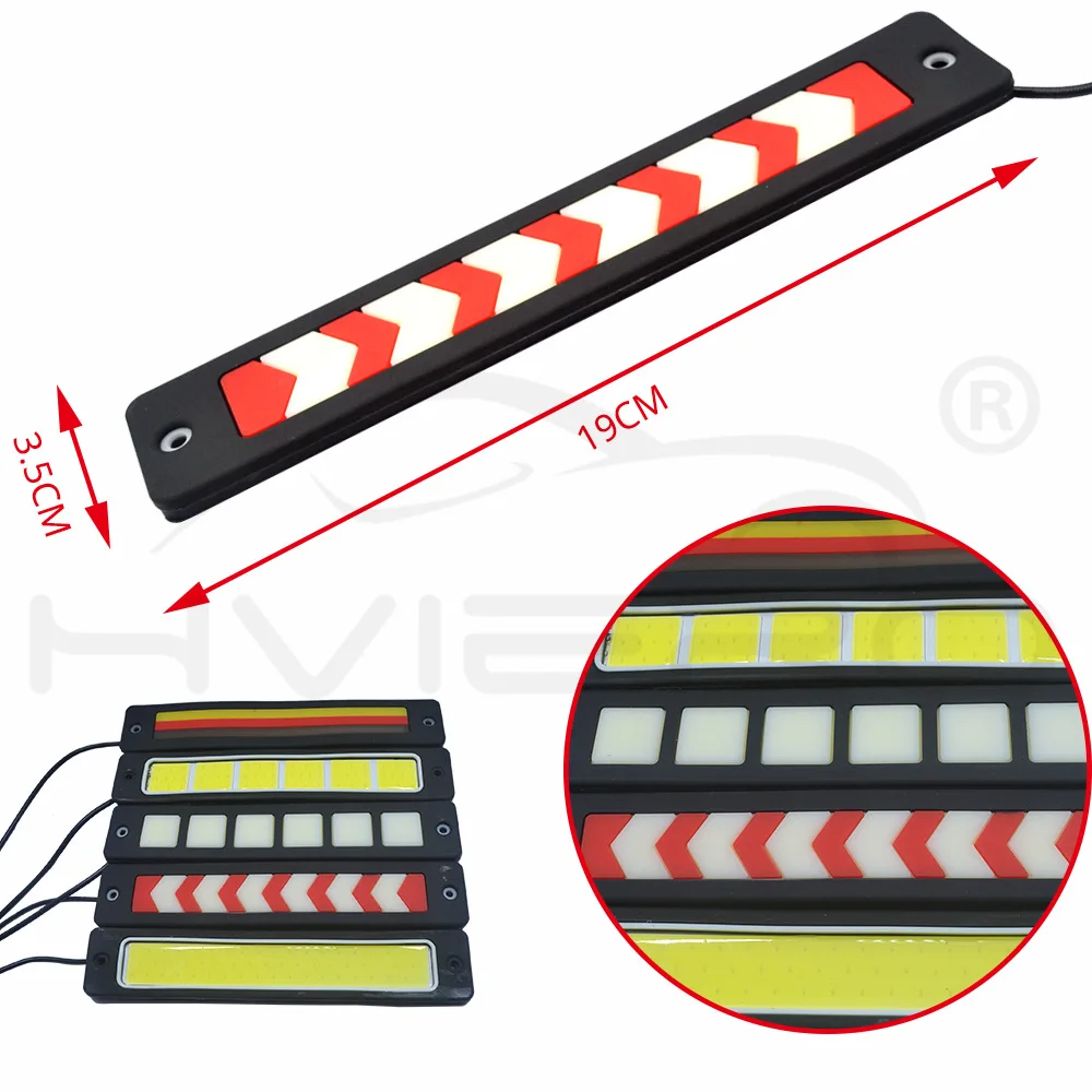 2X DRL 19 см автомобилей светодиодный COB белый кремнезема IP65 Водонепроницаемый светодиодный DC 12 V дневного света авто внешний гибкий Фары