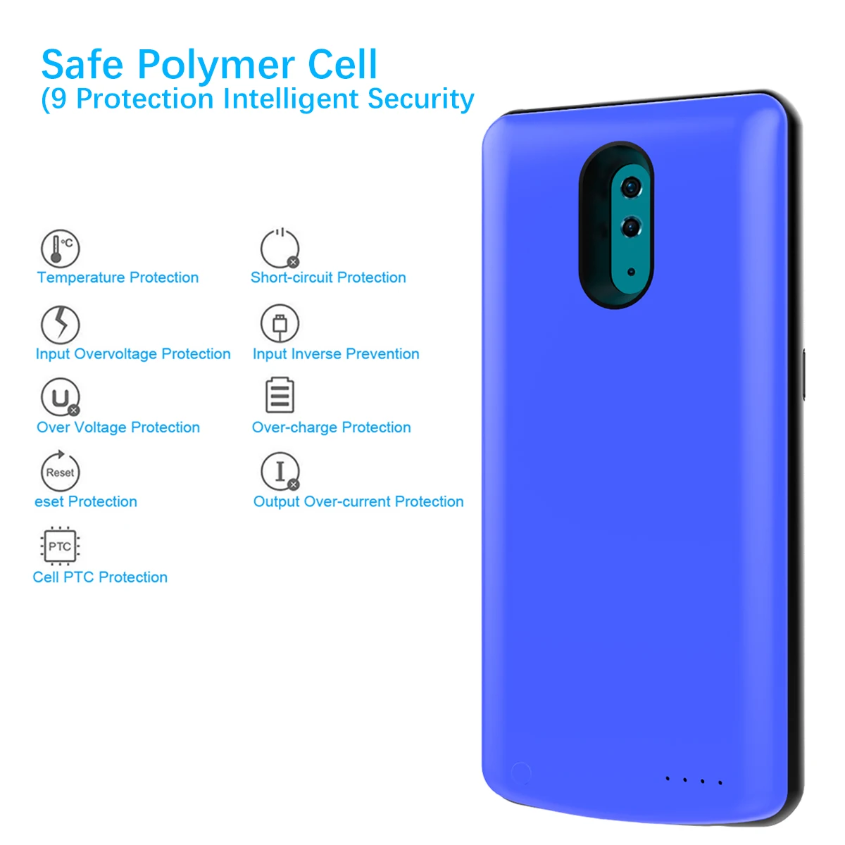 Для Oneplus 7 Батарея Зарядное устройство чехол тонкий 6500 мА/ч расширенное