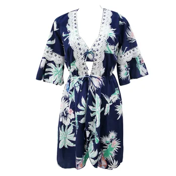 

Elegant three-piece bikini conservative with chiffon skirt
