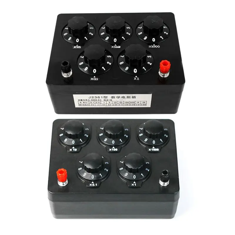 0-9999.9 Ohm Variable Resistance Box Decade Resistor Experimental Equipment For Physical School Teaching