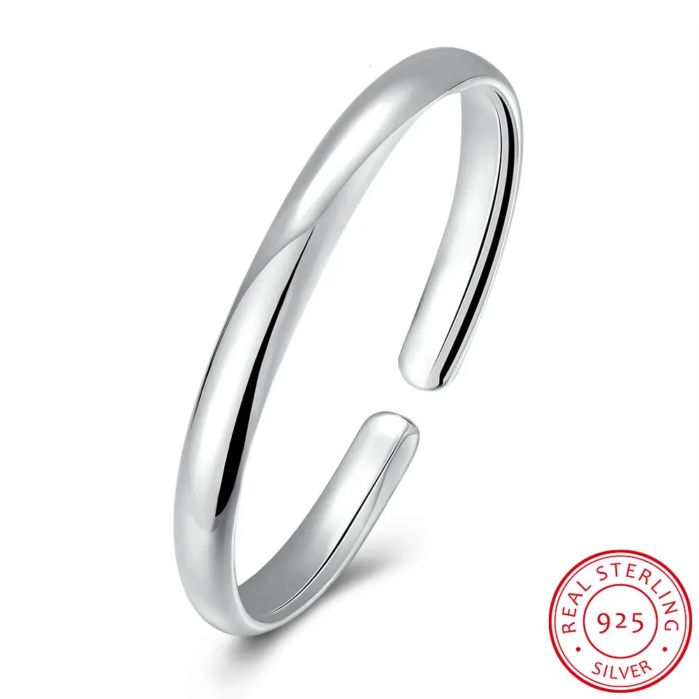 

SILVERHOO 925 Sterling Silver Fashion Exquisite Simple Open Bracelet Adjustable bracelet for women trendy jewelry