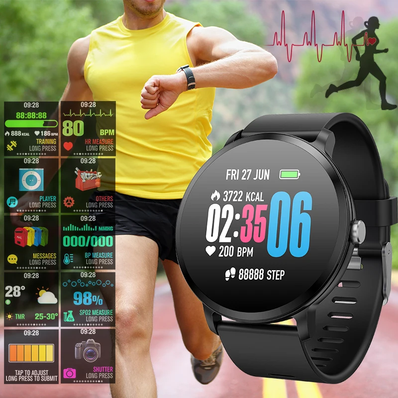

VTIN V11 Smart Band Touch Screen IP67 Waterproof Fitness Tracker Sleep Monitor Oxygen Blood Pressure Sport Smart Watch