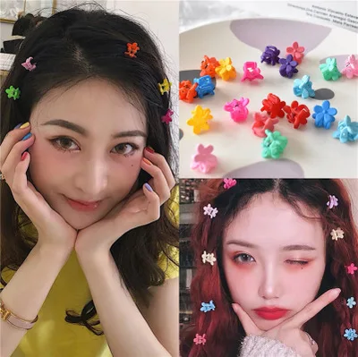 

Korea Jin Panya Fashion Lovely pinkycolor Little Flowers Girl Korean Sweet Fashion Liu Hai Bian Jia Hair Pin Button Clip