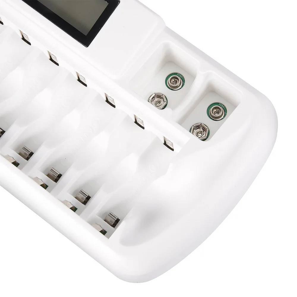 Drop Shipping 8 PCS/OEM LCD&LED Indication Rechargeable 18 Bay Fast Smart Charger For AA/AAA Ni-MH/Ni-Cd rechargeable batteries