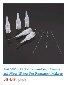 10 шт. татуировки иглы 1DR/1R/3R/5R/5F/7F спиральный рот Одноразовые стерилизованные для перманентного макияжа советы бровей губ