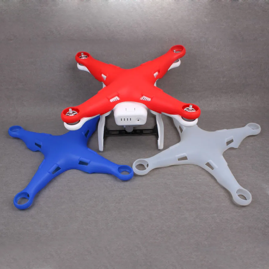 DJI Phantom 3 Standard Advance Professional Body Shell Protective Silicone Cover Red White Blue 3 Colors