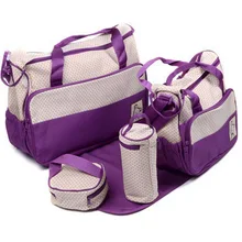 Nueva alta calidad 5 cada / set bolsos de mano del panal del pañal Durable bolso de la momia madre bebé / bolsas para la mamá 7 color