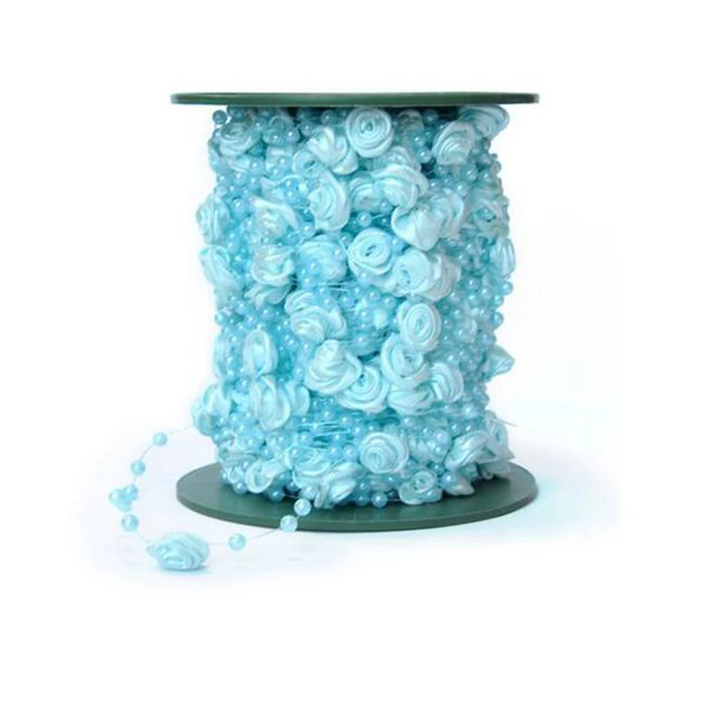 

10 Meters Fishing Line Artificial Pearls flower Beads Chain Garland Flowers Wedding Party Decoration decoration mariageSupply