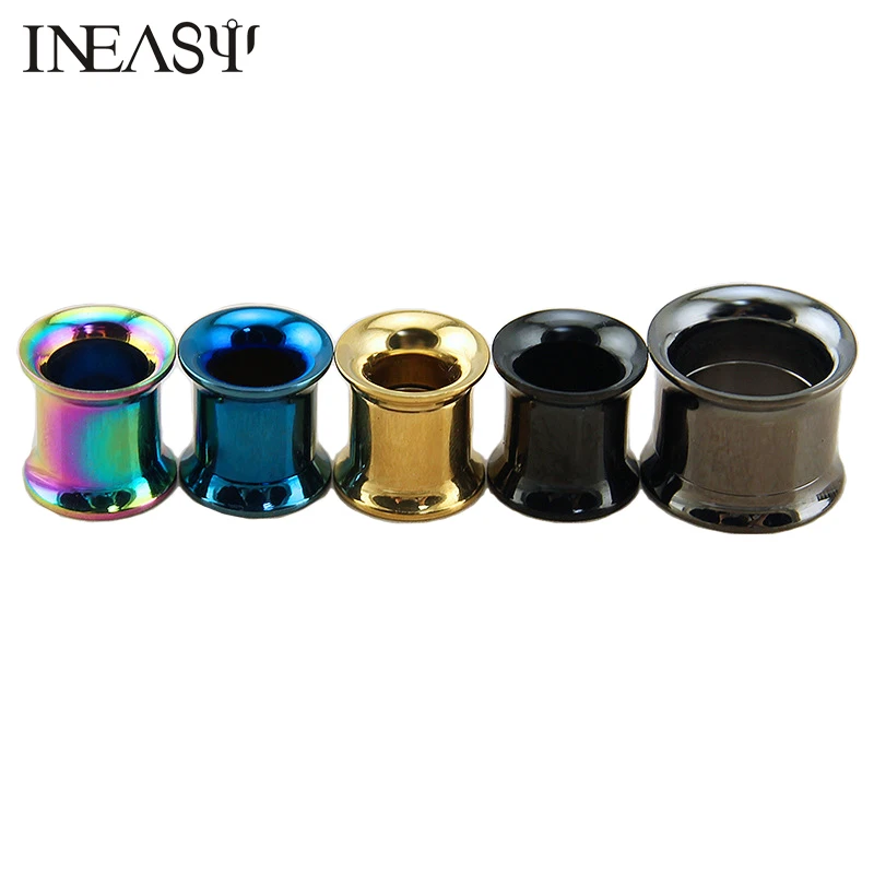 

Titanium Steel Ear Expansion Tunnels 1 Pair Fashion Stainless Steel Ear Plugs And Tunnels Body Jewelry Piercing Oreille