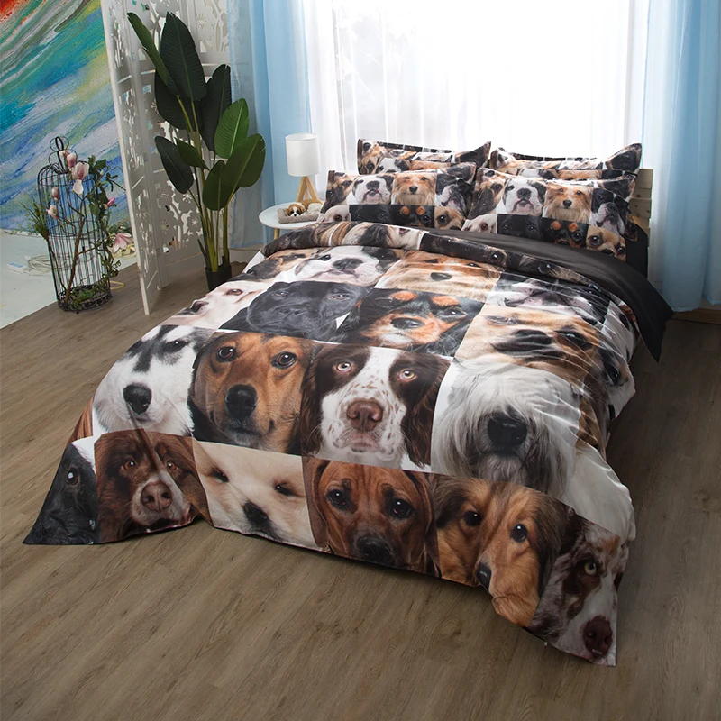 Комплект постельного белья с 3d изображением собаки хаски, серое постельное белье, 3 шт., покрывало для одеяла, покрывало для взрослых мальчиков, покрывало с принтом животных