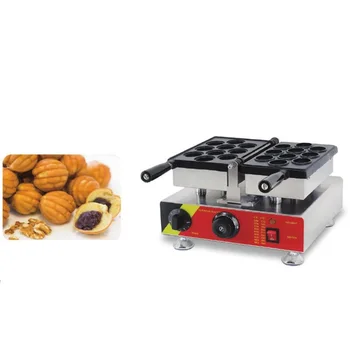 

110V 220V Commercual Walnut Waffle Machine Non-stick 10pcs Walnut Cake Waffle Maker Waffle Baking Iron EU/AU/UK/US Plug