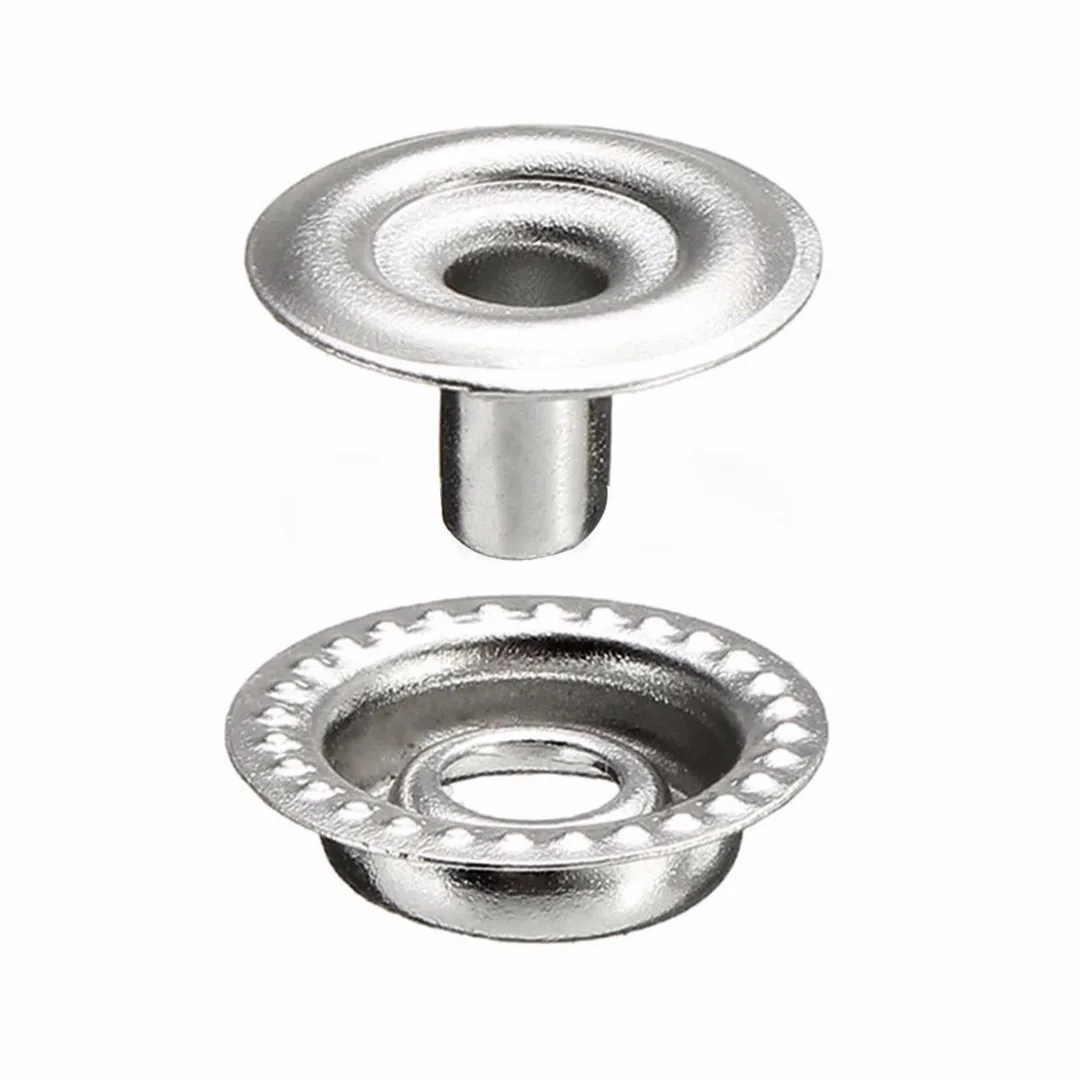 JX-LCLYL 100pcs 25 Sets Stainless Steel Fastener Snap Press Stud Cap Button Boat Canvas