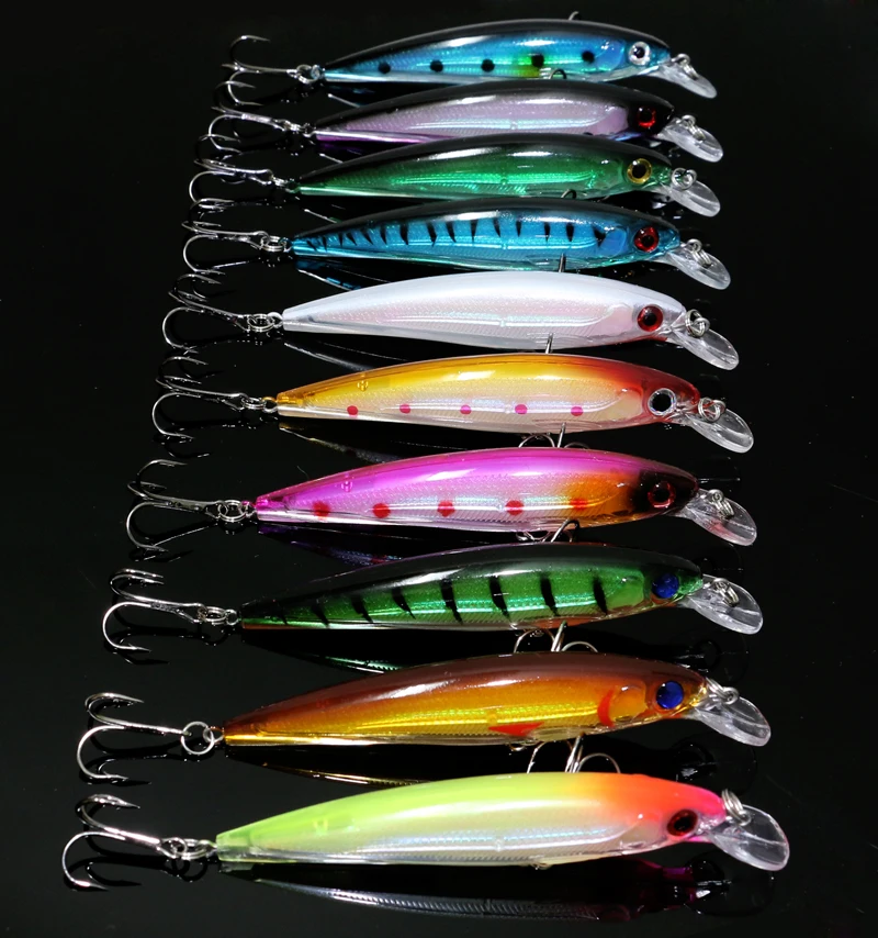 Lot De 10 Leurres Crankbait (wobbler) 9cm / 13g - Appâts Durs En Forme De Poisson Pour Carnassiers