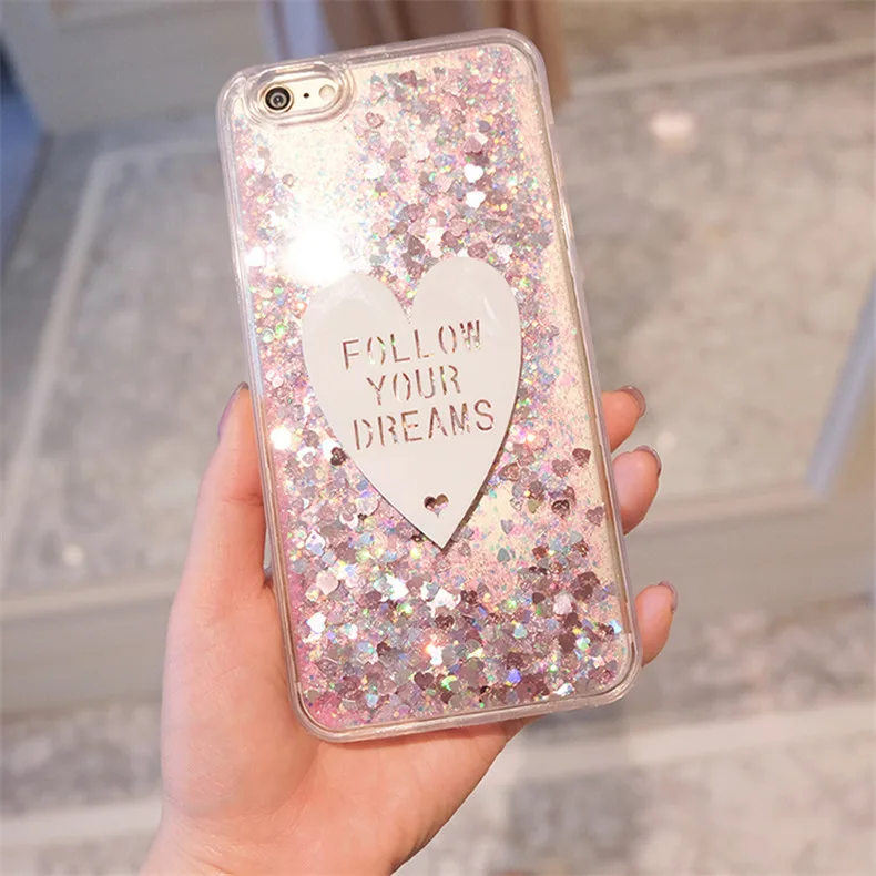 For Huawei P8 Lite 2017 Enjoy 6 6S 7 PLus phone case Glitter Liquid Ice cream Bling silicone TPU Soft Protective cover | Мобильные