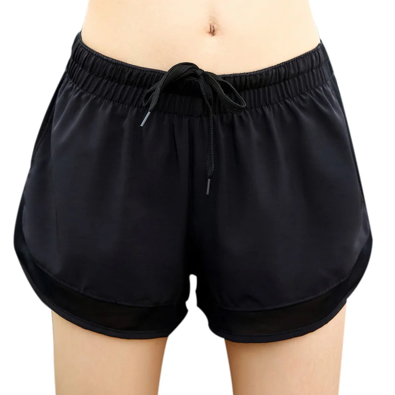 Nessaj Летние черные повседневные шорты женские модные спортивные сетчатые шорты на шнурке горячие короткие женские спортивные штаны с высокой талией тренировки Короткие штаны