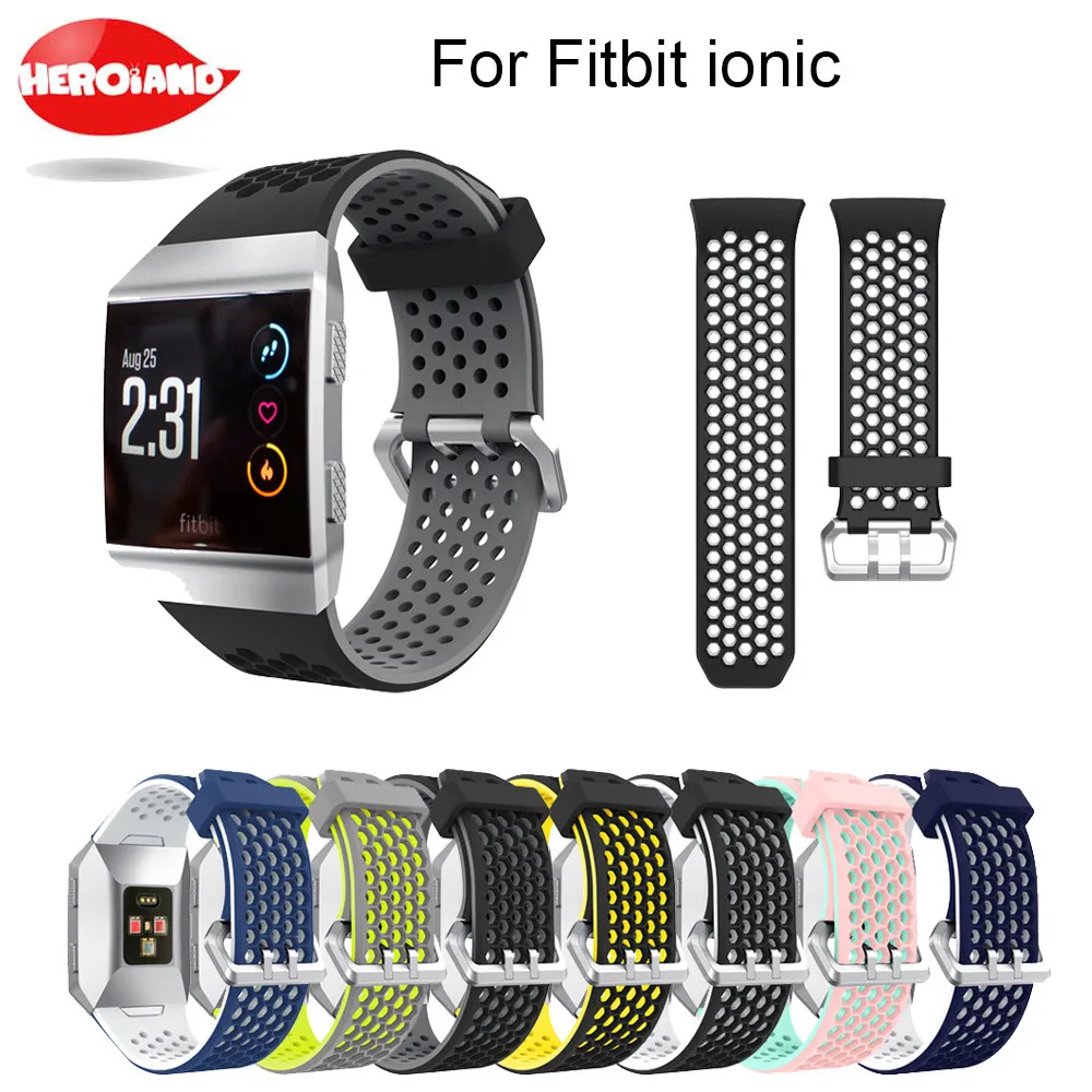 Легкий вентилируемый силиконовый спортивный браслет Браслет для Fitbit Ionic Смарт