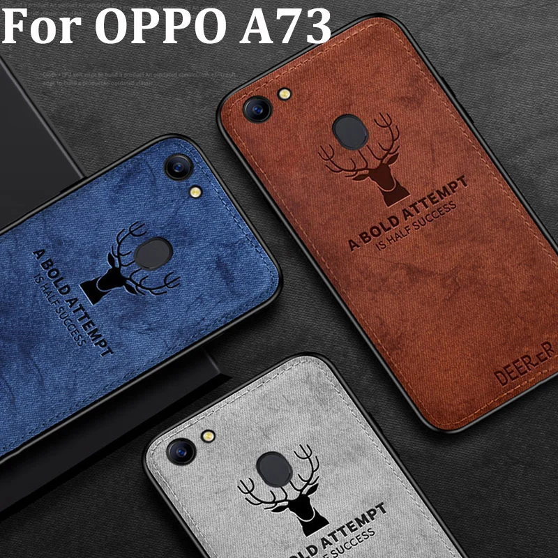 Чехол для OPPO A73 мягкий чехол телефона A 73 защитная задняя крышка OPPOA73 из ткани + тпу