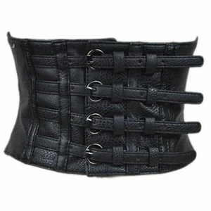 Women's Fashion Wide Designer Corset Belt PU Black Leather Belt Comfortable Stretch Belts Online