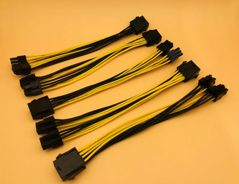 5 шт. 8 контактный 2 6 видеокарта двойной PCI E PCIe разветвитель питания кабель адаптер