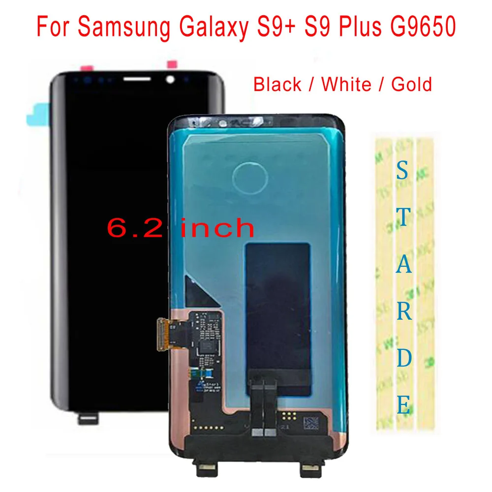 

STARDE Replacement LCD For Samsung Galaxy S9+ S9 Plus G9650 LCD Display Touch Screen Digitizer Assembly Frame 6.2"