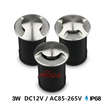 

Waterproof Mini 3W Outdoor Lighting for Garden Path Square Recessed Deck Floor LED Underground Ligh Buried Lamps DC12V/AC85-265V