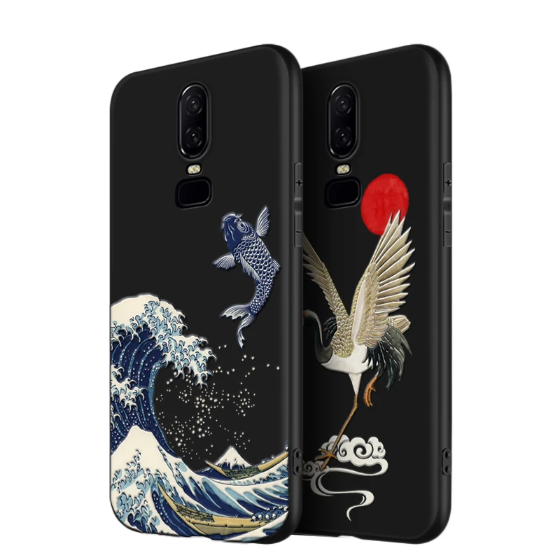 

for Oneplus 6 Case 6.28'' 3D Relief Matte Soft Back 360 Full Cover LICOERS Official Case for Oneplus6 1+6 Case Fundas Shell Capa