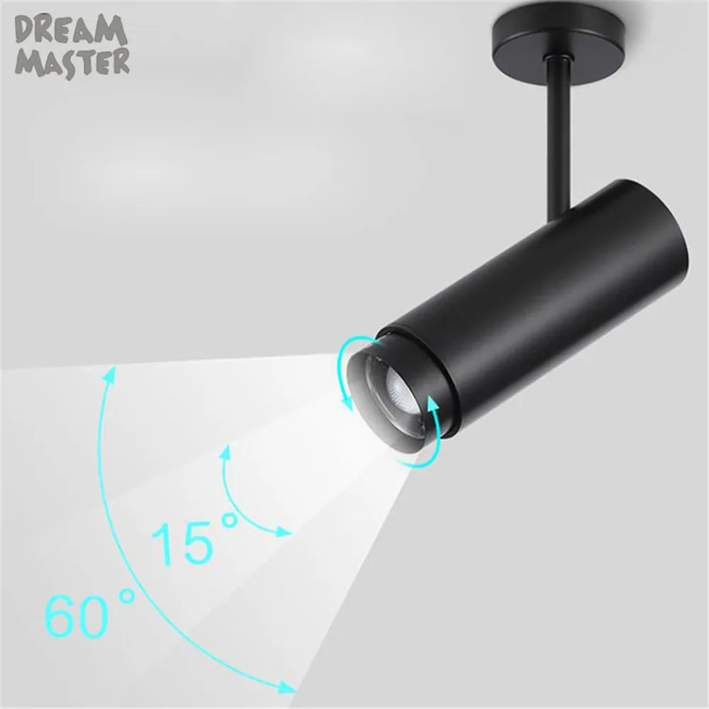 Modern LED Track Spotlights,Zoom ceiling or rail lamp,Adjustable  5/7/10/15/20W Rail Spot,LED Tracking Lights,Rail Lamp Art Deco