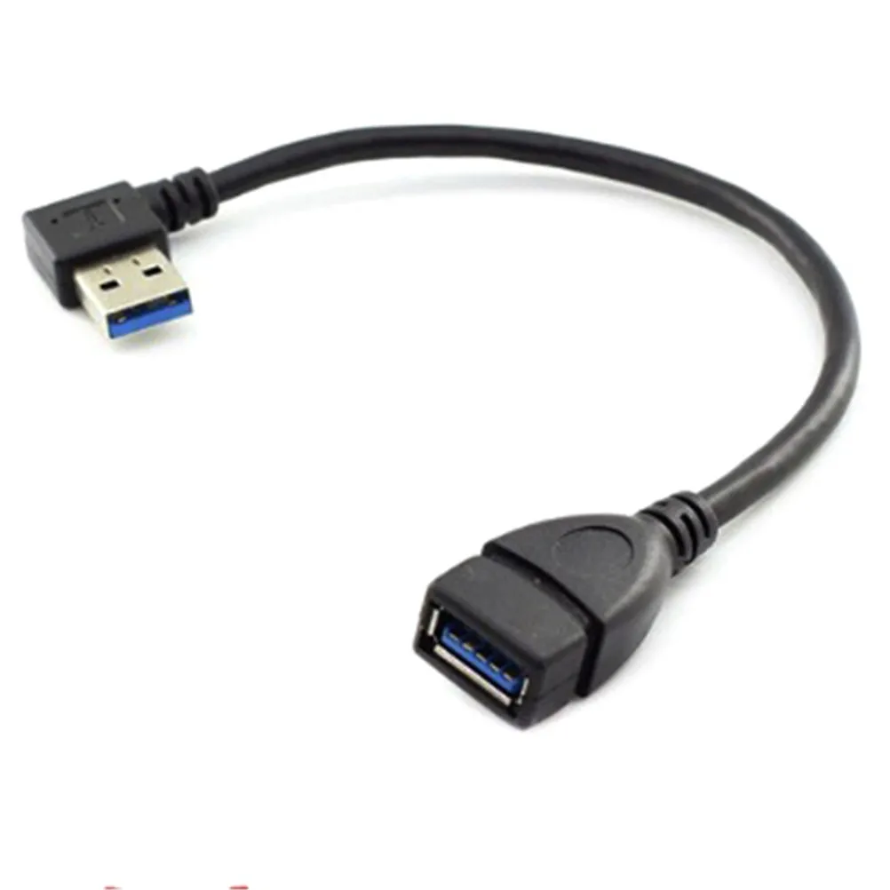 

1Pc Angle 90 Degree USB 3.0 Right / Left Up/down Extension Cable Male To Female Adapter Cord Data Sync USB 3.0 Extension Cable