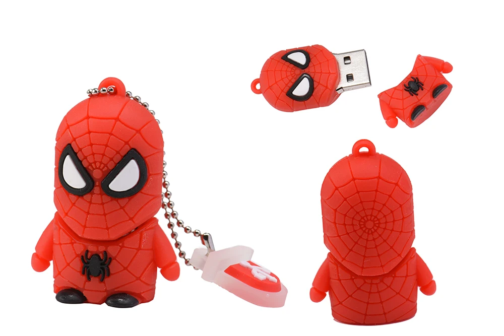 JASTER USB 3,0 мультяшный Супермен Spiderman Бэтмен Капитан Америка силиконовый USB флеш-накопитель 64GB 4GB16GB 32GB USB