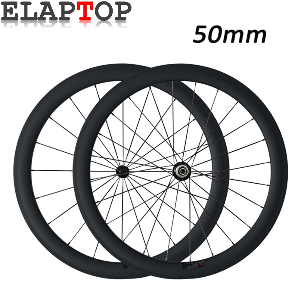

700C Super light Carbon Wheels 50mm Depth Tubular Clincher Racing Bicycle Carbon Wheel Wheelset Mac aero 494 cnspoke wheels