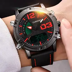 Лучший бренд класса люкс Для мужчин s часы мужские часы Дата Спорт военные кожаный ремешок для часов кварцевые мужские деловые часы подарок
