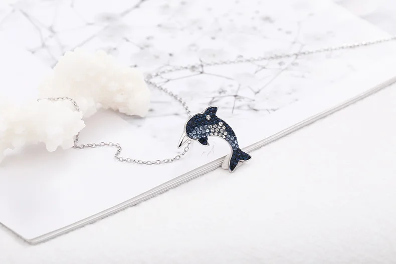 dolphin silver necklace for women10